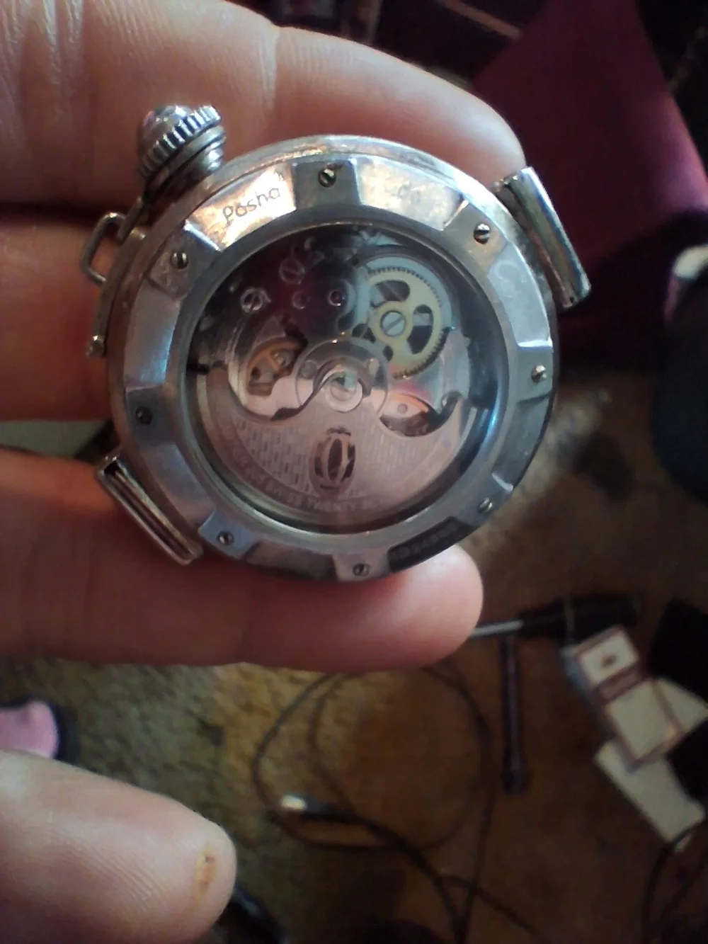 Authentic Pasha Cartier Skeleton Style Watch 2111 Series